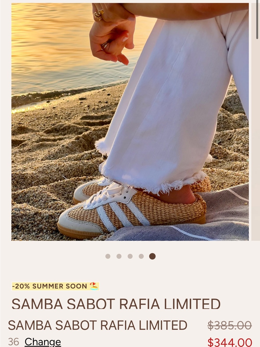 adidas custom slide sambas- raffia collection - Picture 7 of 8